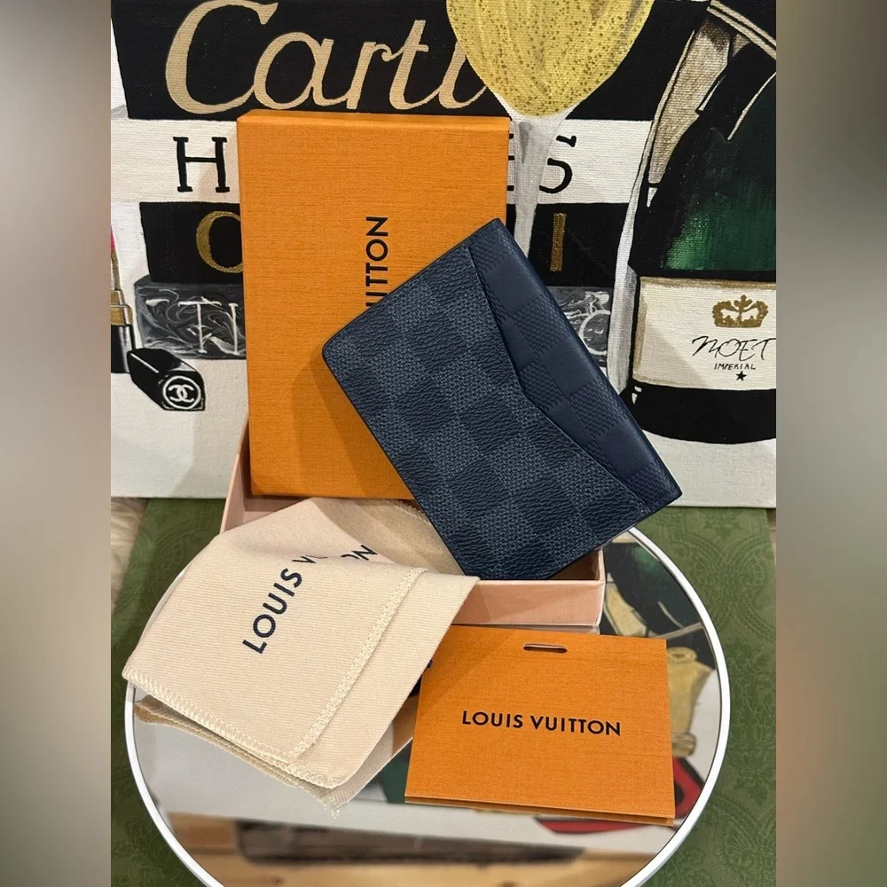 🔥 LOUIS VUITTON Damier Graphite Brazza Pocket Organizer Wallet Full Inclusion
